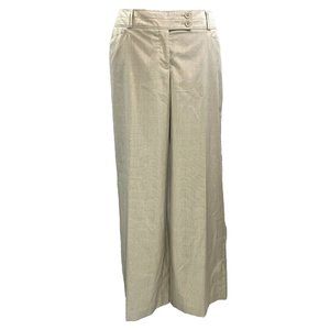 Lane Bryant Wide-Leg Trouser, Tan/Ivory Glen Plaid (16)